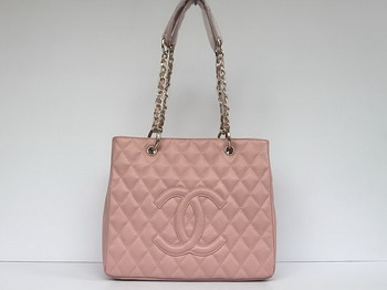 AAA Chanel Quilted CC Tote Bag 35626 Pink On Sale